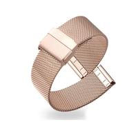 LUGEMA Bracelet De Montre En Acier Inoxydable À Extrémité Droite, Boucle En Maille Milanaise, 8 Mm, 10 Mm, 12 Mm, 14 Mm, 15 Mm, 16 Mm, 20 Mm, 24 Mm(Rose Gold,12mm)