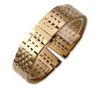 LUGEMA Bracelet De Montre En Acier Inoxydable À Extrémité Incurvée 12 Mm 14 Mm 16 Mm 18 Mm 19 Mm 20 Mm 21 Mm 22 Mm 23 Mm 24 Mm(Gold,14mm)