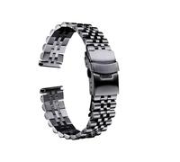 LUGEMA Bracelet De Montre En Acier Inoxydable Massif 18 Mm, 19 Mm, 20 Mm, 21 Mm, 22 Mm, 23 Mm, 24 Mm, 26 Mm, 28 Mm, 30 Mm(Black,21mm)