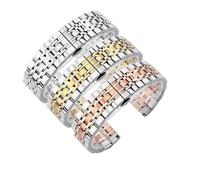 LUGEMA Bracelet De Montre En Acier Inoxydable Massif À Extrémité Incurvée 12 Mm, 14 Mm, 16 Mm, 18 Mm, 19 Mm, 20 Mm, 21 Mm, 22 Mm, Boucle Papillon(Gold,16mm)