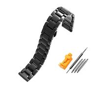 LUGEMA Bracelet De Montre En Céramique 14mm 16mm 18mm 20mm 21mm 22mm Interface Plate Noire Bracelet Universel En Céramique Femmes Hommes Bracelet (Color : Black, Size : 21mm)