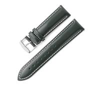LUGEMA Bracelet De Montre En Cuir À Dégagement Rapide 18 Mm, 19 Mm, 20 Mm, 21 Mm, 22 Mm, For Hommes Et Femmes, Accessoires De Ceinture(Green white line,22mm)