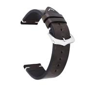 LUGEMA Bracelet De Montre En Cuir Ciré À L'huile 18 Mm, 19 Mm, 20 Mm, 21 Mm, 22 Mm, 24 Mm, Bleu Vert, Accessoires De Montre Authentiques(Green,18mm)