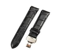 LUGEMA Bracelet De Montre En Cuir De Vachette For Homme, Compatible Avec Tissot 1853 Couturier Interface, Fermoir Papillon, T035407, T035410, T035617, 627(Black-Steel-B1,22mm)