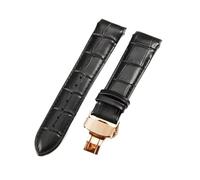 LUGEMA Bracelet De Montre En Cuir De Vachette For Homme, Compatible Avec Tissot 1853 Couturier Interface, Fermoir Papillon, T035407, T035410, T035617, 627(Black-Rose-B1,23mm)