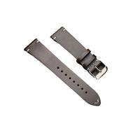 LUGEMA Bracelet De Montre En Cuir Véritable 18-24 Mm, Style Rétro, Fin, Huilé Et Ciré, For Femme Et Homme(Army Green,22mm)