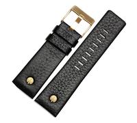 LUGEMA Bracelet de montre en cuir véritable 22 24 26 27 28 30 mm Litchi Grain compatible avec Diesel DZ4316 DZ7395 DZ7305 Bracelet de montre, 24mm, Agate
