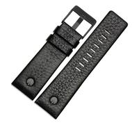 LUGEMA Bracelet de montre en cuir véritable 22 24 26 27 28 30 mm Litchi Grain compatible avec Diesel DZ4316 DZ7395 DZ7305 Bracelet de montre, 27mm, Agate