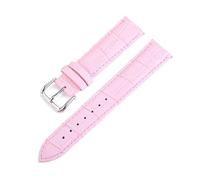 LUGEMA Bracelet De Montre En Cuir Véritable À Grain De Crocodile 10 Mm 12 Mm 13 Mm 14 Mm 15 Mm 16 Mm 17 Mm 18 Mm 19 Mm 20 Mm 22 Mm 24 Mm(Pink,17mm)