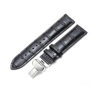 LUGEMA Bracelet De Montre En Cuir Véritable Compatible Avec Tissot Le Locle T41 T006 PRC200, 18, 19, 20 Et 22 Mm(Black silver clasp,21mm)