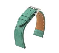 LUGEMA Bracelet De Montre En Cuir Véritable Fait Main, 18 Mm, 19 Mm, 20 Mm, 22 Mm, Style Vintage, Première Couche De Cuir De Vache, For Homme(Green ge line,18mm)