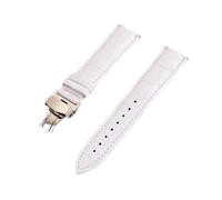 LUGEMA Bracelet De Montre En Cuir Véritable Motif Crocodile 12 Mm, 13 Mm, 14 Mm, 15 Mm, 16 Mm, 17 Mm, 18 Mm, 19 Mm, 20 Mm, 21 Mm, 22 Mm, 24 Mm, For Femmes Et Hommes(WHITE,15mm)