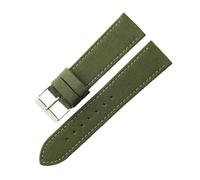 LUGEMA Bracelet De Montre En Nylon Compatible Avec Citizen Eco-Drive BM8475, Compatible Avec Les Bracelets De Montre Tissot En Cuir Véritable 18, 19, 20, 22, 24 Mm(Green-Steel-K1,23mm)