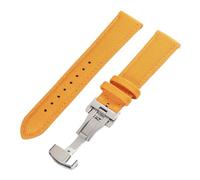 LUGEMA Bracelet De Montre En Toile De Nylon À Dégagement Rapide 18 Mm, 19 Mm, 20 Mm, 21 Mm, 22 Mm, 24 Mm, Avec Boucle Papillon(Orange,19mm)