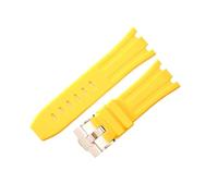 LUGEMA Bracelet De Montre Étanche En Caoutchouc De 28 Mm Compatible Avec AP Royal Offshore Compatible Avec AP 15710 15703 Bracelet De Montre En Silicone Souple Accessoires De Bande(Yellow Rose Gold)