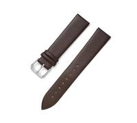 LUGEMA Bracelet De Montre Fin En Cuir Véritable 8 Mm 10 12 13 14 15 16 17 18 19 20 Mm 21 22 Mm Bracelet De Montre Lisse Avec Boucle En Acier Inoxydable(Coffee,10mm)
