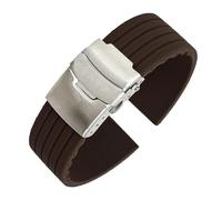 LUGEMA Bracelet De Montre Sport En Silicone Étanche Avec Boucle Pliable, Disponible En 18 Mm, 20 Mm, 22 Mm Et 24 Mm. Accessoires Inclus.(Black,18mm)