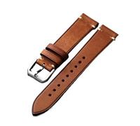 LUGEMA Bracelet En Cuir De Vachette Italien Fait À La Main, Style Vintage, For Homme, 18, 19, 20, 21, 22 Mm, Noir, Marron, Gris, Vert(E color,19mm)