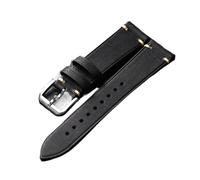 LUGEMA Bracelet En Cuir De Vachette Italien Fait À La Main, Style Vintage, For Homme, 18, 19, 20, 21, 22 Mm, Noir, Marron, Gris, Vert(B color,19mm)