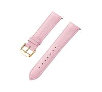 LUGEMA Bracelet en cuir de veau bleu roi, vert, rose, blanc, 18 mm, 20 mm, 22 mm, 24 mm, accessoires for bracelets(Sakura powder gold,16mm)