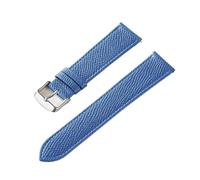 LUGEMA Bracelet en cuir de veau bleu roi, vert, rose, blanc, 18 mm, 20 mm, 22 mm, 24 mm, accessoires for bracelets(Peacock blue,20mm)