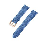 LUGEMA Bracelet en cuir de veau bleu roi, vert, rose, blanc, 18 mm, 20 mm, 22 mm, 24 mm, accessoires for bracelets(Peacock blue rose,15mm)