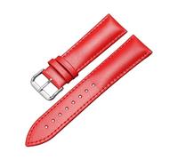 LUGEMA Bracelets De Montre En Cuir Véritable Bracelet 12mm 13mm 14mm 15mm 16mm 17mm 18mm 19mm 20m 21mm 22mm 23mm 24mm Bracelet De Montre For Hommes(Red,17mm)