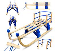 Luges pliables Luges en bois avec dossier GaGaDumi Arctis II- Luges pour enfants robustes et peu encombrantes pour l'hiver, idéales pour les plaisirs de la neige
