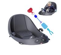 Luges pour Enfants Luge À Neige D'extérieur avec Frein Et Dossier Pelle Pince Boules de Planche Ski Coussin Chauffant Temps Froid Terrain Jeu Enneigés Black