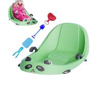 Luges pour Enfants Luge À Neige D'extérieur avec Frein Et Dossier Pelle Pince Boules de Planche Ski Coussin Chauffant Temps Froid Terrain Jeu Enneigés Green