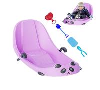 Luges pour Enfants Luge À Neige D'extérieur avec Frein Et Dossier Pelle Pince Boules de Planche Ski Coussin Chauffant Temps Froid Terrain Jeu Enneigés Purple