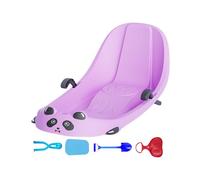 Luges Soucoupes - Luge De Sports d'hiver Orientable - Bob À Neige pour Enfant avec Pelle À Neige, Coussin Chaud, Freins De Direction Bobschlitten avec Rainures Et Assise Ergonomique pour Hiver