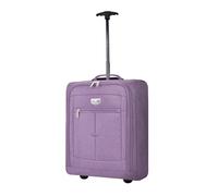 LUGG Bagage léger de taille cabine - Polyester 600D Flocon de neige durable - Chariot push-up, roues solides - Easyjet, Ryanair, British Airways - Casier aérien (44,5 x 35,5 x 9,5 cm), lilas, 45x36x20