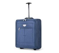 LUGG Bagage léger de Taille Cabine - Polyester 600D Flocon de Neige Durable - Chariot Push-up, Roues Solides - Easyjet, Ryanair, British Airways - Casier aérien (44,5 x 35,5 x 9,5 cm), Bleu
