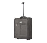 LUGG Bagage léger de Taille Cabine - Polyester 600D Flocon de Neige Durable - Chariot Push-up, Roues Solides - Easyjet, Ryanair, British Airways - Casier aérien (44,5 x 35,5 x 9,5 cm), Anthracite