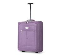 LUGG Bagage léger de Taille Cabine - Polyester 600D Flocon de Neige Durable - Chariot Push-up, Roues Solides - Easyjet, Ryanair, British Airways - Casier aérien (44,5 x 35,5 x 9,5 cm), Lilas