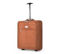 LUGG Bagage léger de Taille Cabine - Polyester 600D Flocon de Neige Durable - Chariot Push-up, Roues Solides - Easyjet, Ryanair, British Airways - Casier aérien (44,5 x 35,5 x 9,5 cm), Orange