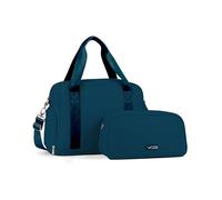 Lugg Jetset Ensemble de voyage 3 pièces - Ryanair 40 x 25 x 20 cm - Sac cabine rigide avec roues amovibles, sac de sport et trousse de toilette pour bagage à main léger en avion, bleu sarcelle, Duffle