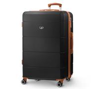 Lugg Jetset Valise de Voyage légère de 38,1 cm approuvée pour Bagage à Main, Protection étui en ABS, résistant à l'eau et système de Verrouillage sécurisé, Bagages sous Le siège Easyjet, Noir/Marron