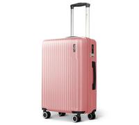 LUGG Valise ABS de 71,1 cm avec serrure d'indentation TSA, poignée de chariot en aluminium, roues pivotantes à 360°, matériau résistant à l'eau et durable, compatible avec les compagnies aériennes (75