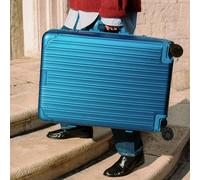 LUGGAGE ALUMINIUM - Valise Rigide En Aluminium Avec Serrure TSA Et Roues Multidirectionnelles Bleu Cobalt