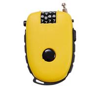 Luggage Cable Lock, 9.5x6.5x2.2cm ABS Steel Wire Rope Portable 4-Digit Combination Retractable Lock for Helmets, Backpacks, Bicycles, Lockers, Suitcases