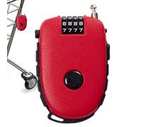 Luggage Cable Lock - Retractable Wire Lock, 4-Digit Combination Security | Suitcase Gym Locker, Camera and Kayak Protection for luggage, backpacks, helmets, school, and travel use