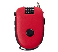 Luggage Cable Lock, Retractable Wire Lock, Portable 4 Digit Combo, Strong Security Design, Combinaison Padlock for Suitcase and Helmet, Travel Gear with School Gym Use