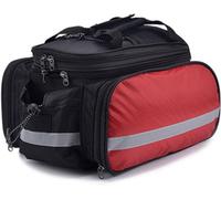 Luggage Carrier Bag,Bicycle Rear Shoulder Bag,27 L Bicycle Rear Pannier Bag,Waterproof With Quick Removable Rain Protection (Red)