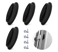 Luggage Feet - Lot de 4 pieds de rechange en plastique noir avec 8 clous - Accessoires de bagages pour réparation et rénovation d'une valise de voyage - Pratique (4 + 8)