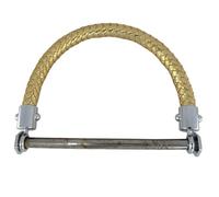 Luggage handle screws hexagonal leather stick tube iron rod braided strap handle hardware accessories gold, silver and black buckle(Gold-A 110mm)