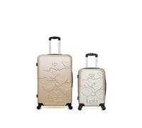 luggage - lot de 2 - valises grand format et cabine aelys - beige