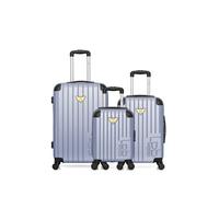 luggage - lot de 3 - valise weekend, valise cabine et valise cabine xxs marianne - bleu dore