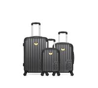 luggage - lot de 3 - valise weekend, valise cabine et valise cabine xxs marianne - gris fonce